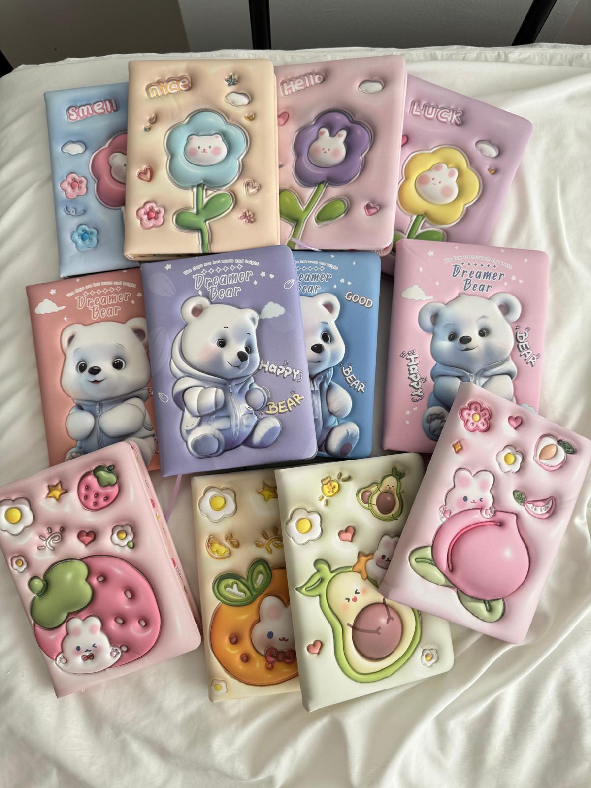 Dreamer Bear Kabartmalı Buffy Defter