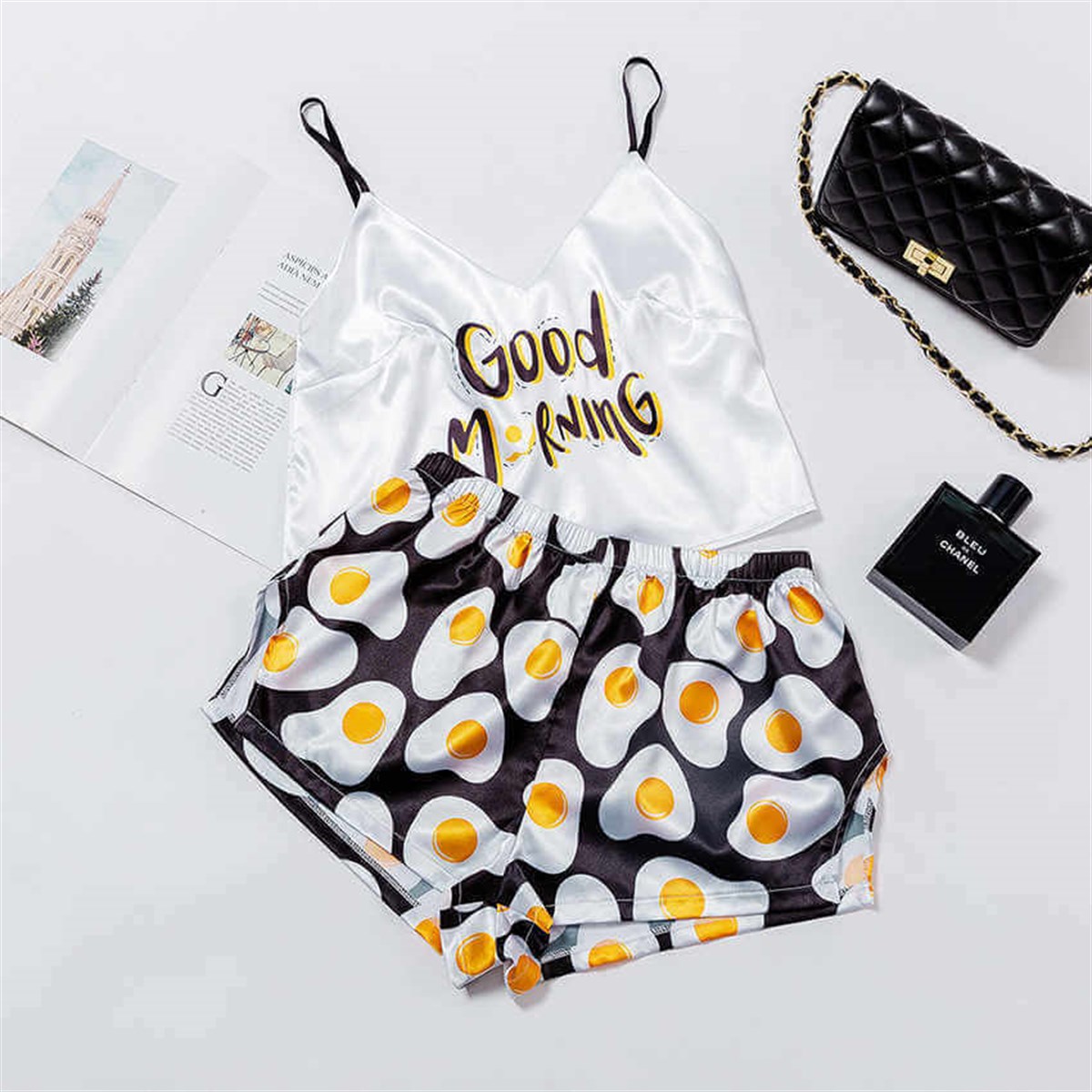 Egg Saten Pijama Takımı