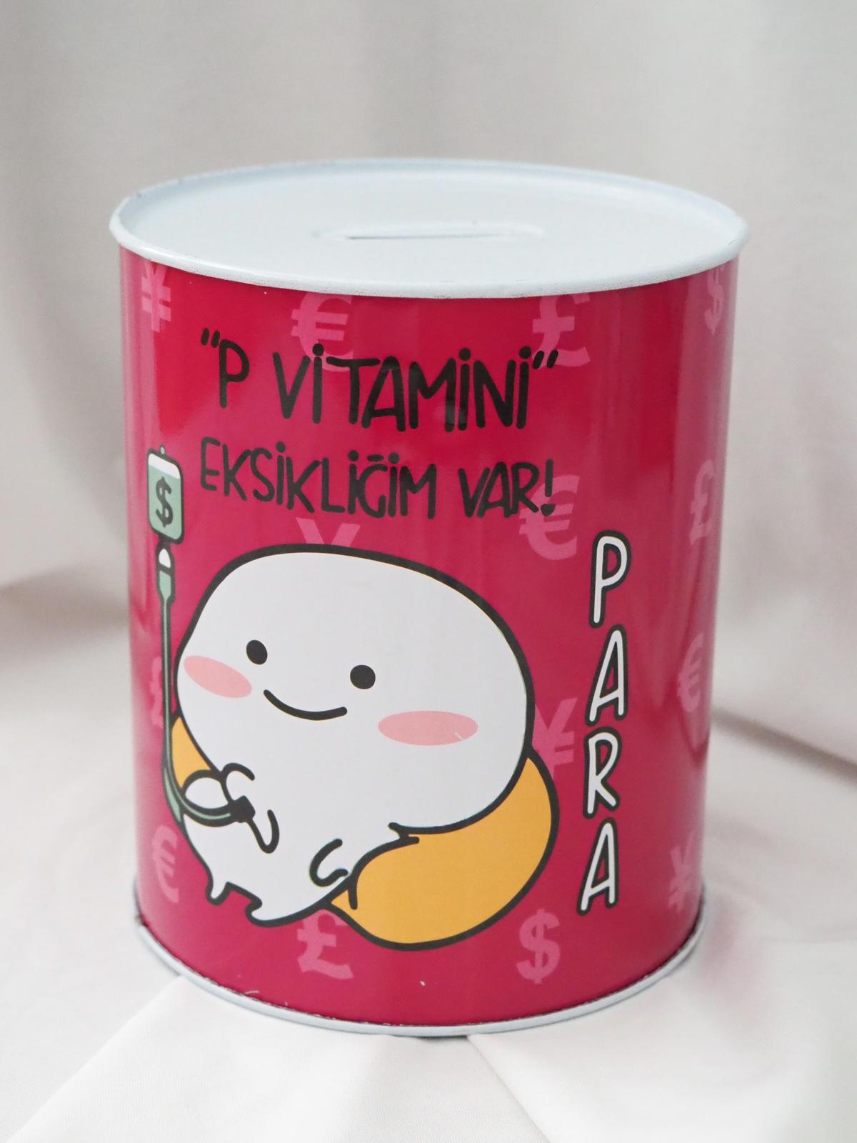 Eksikliğim Var Büyük Boy Teneke Kumbara