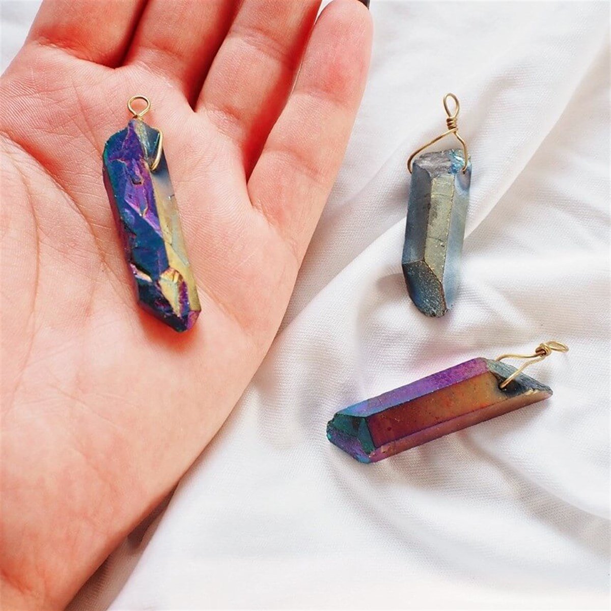 Elektro Kuvars Doğal Taş Aksesuar Charmı I DIY