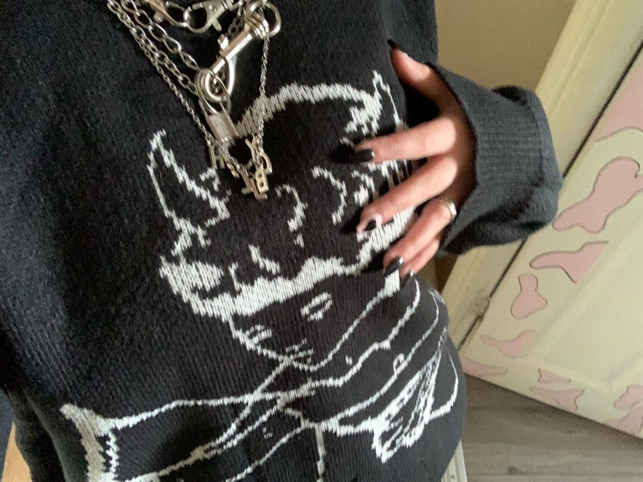 Eros Siyah Oversize Kazak