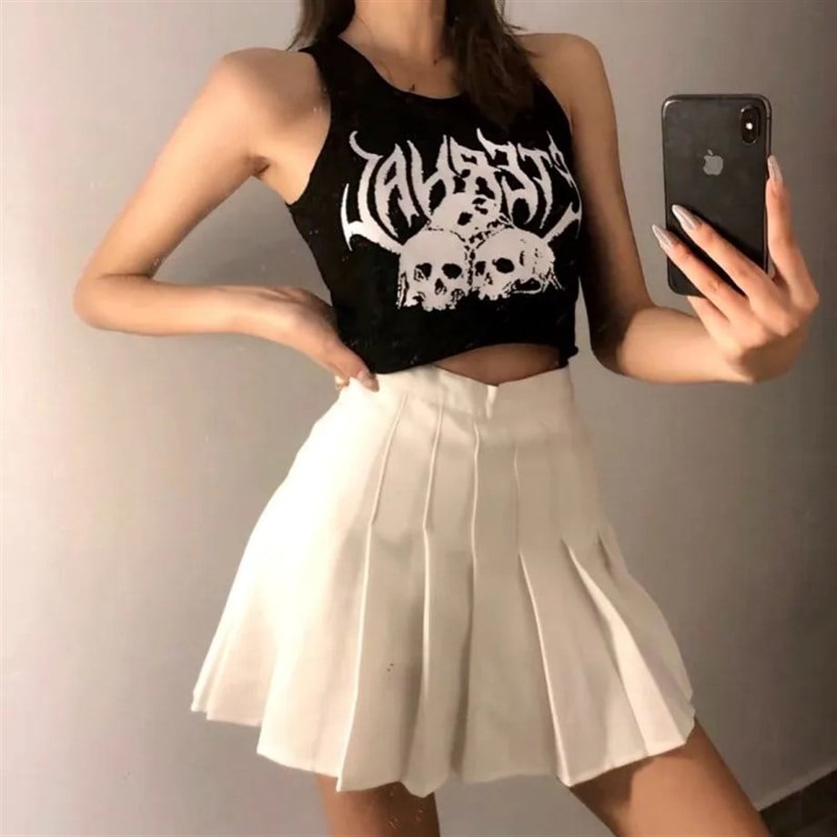 Eternal Skulls Siyah Crop