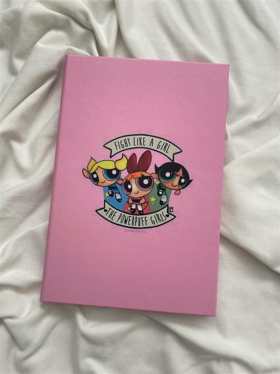 Fight Like a Girl Lastikli Sert Kapak Defter