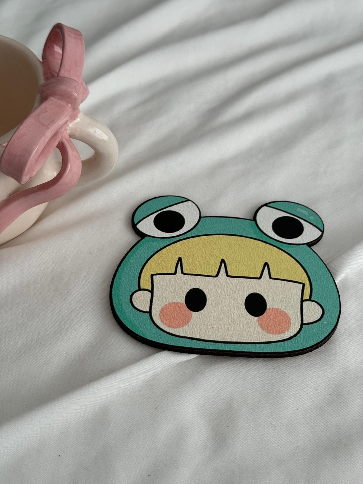 Frog Girl Bardak Altlığı