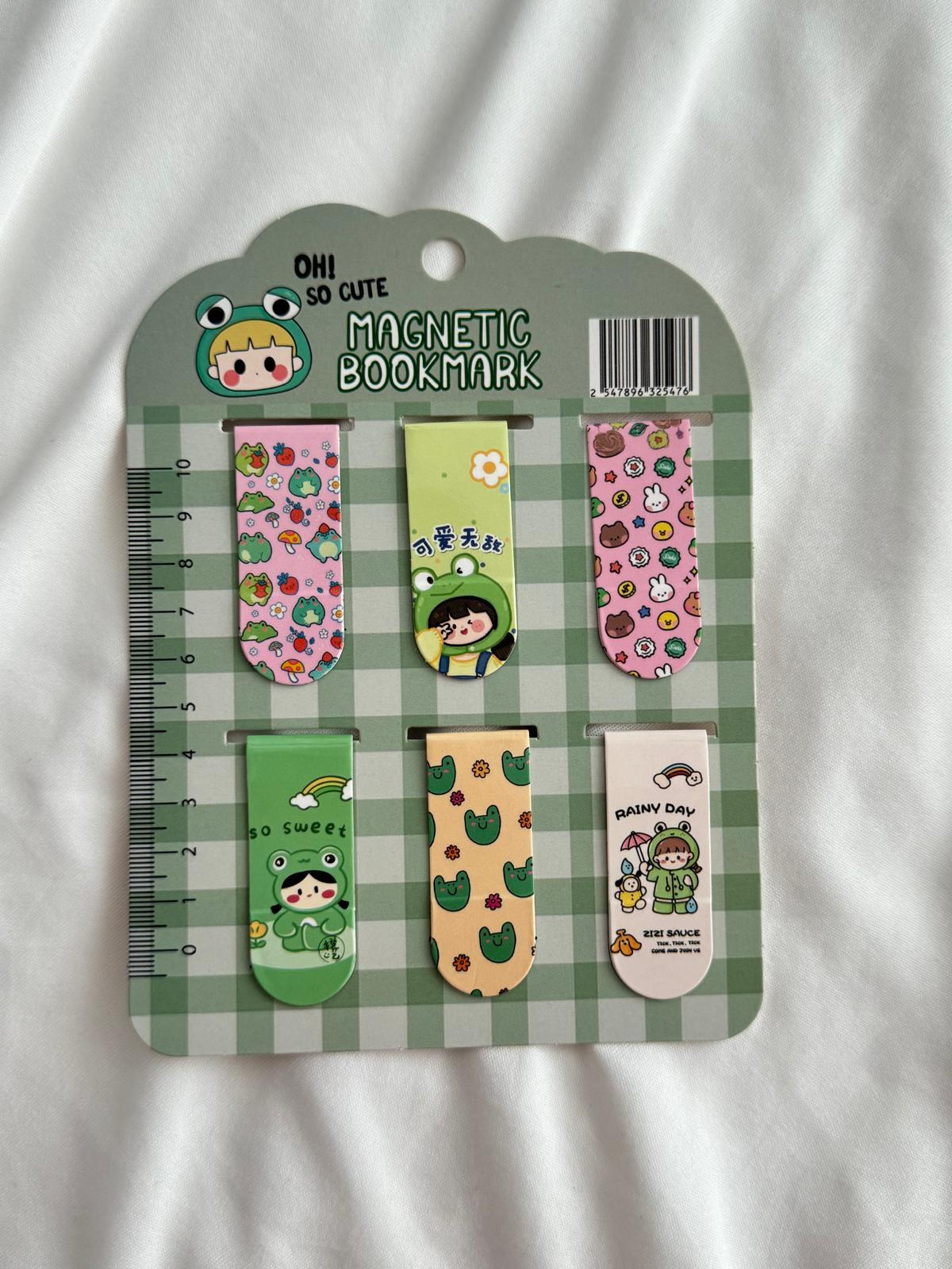 Frog Magnetic Bookmark / Kitap Ayracı 6lı Set