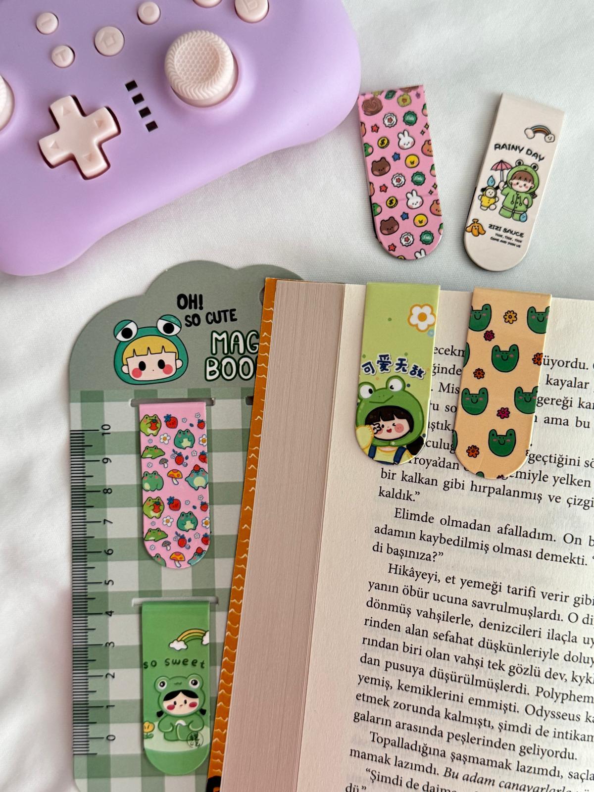 Frog Magnetic Bookmark / Kitap Ayracı 6lı Set