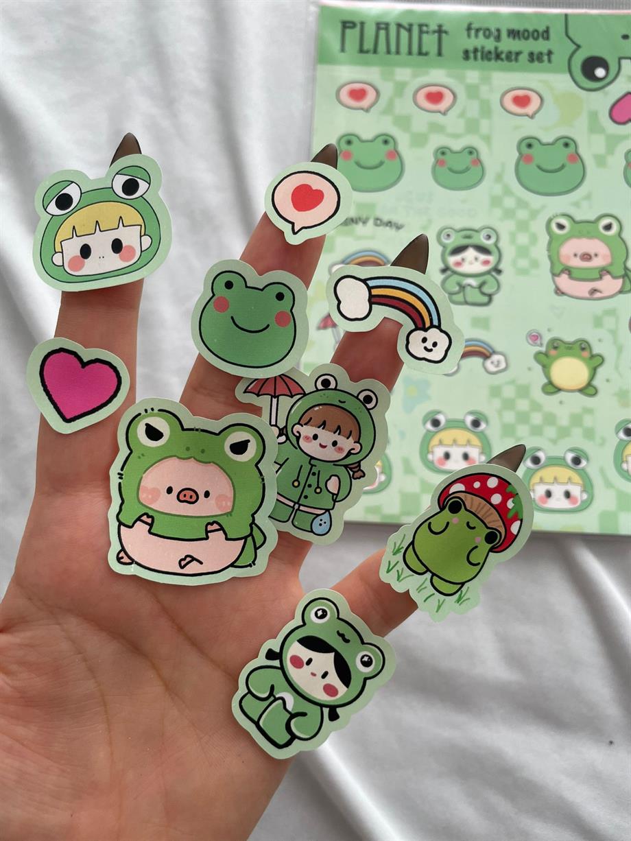 Frog Mood Sayfa Sticker