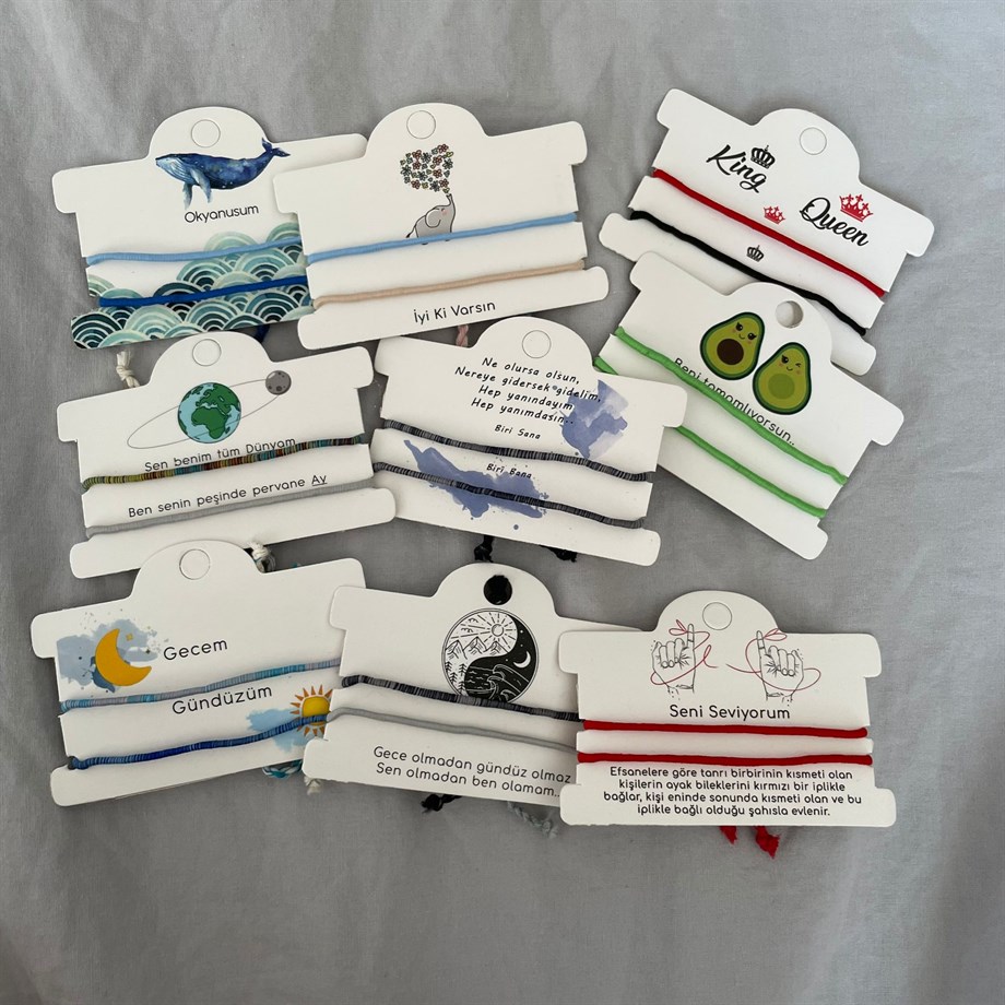 Gecem Gündüzüm Love Çift Bilekliği