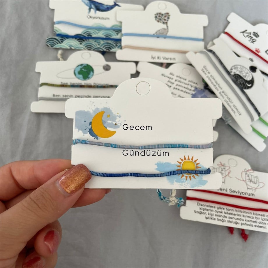 Gecem Gündüzüm Love Çift Bilekliği