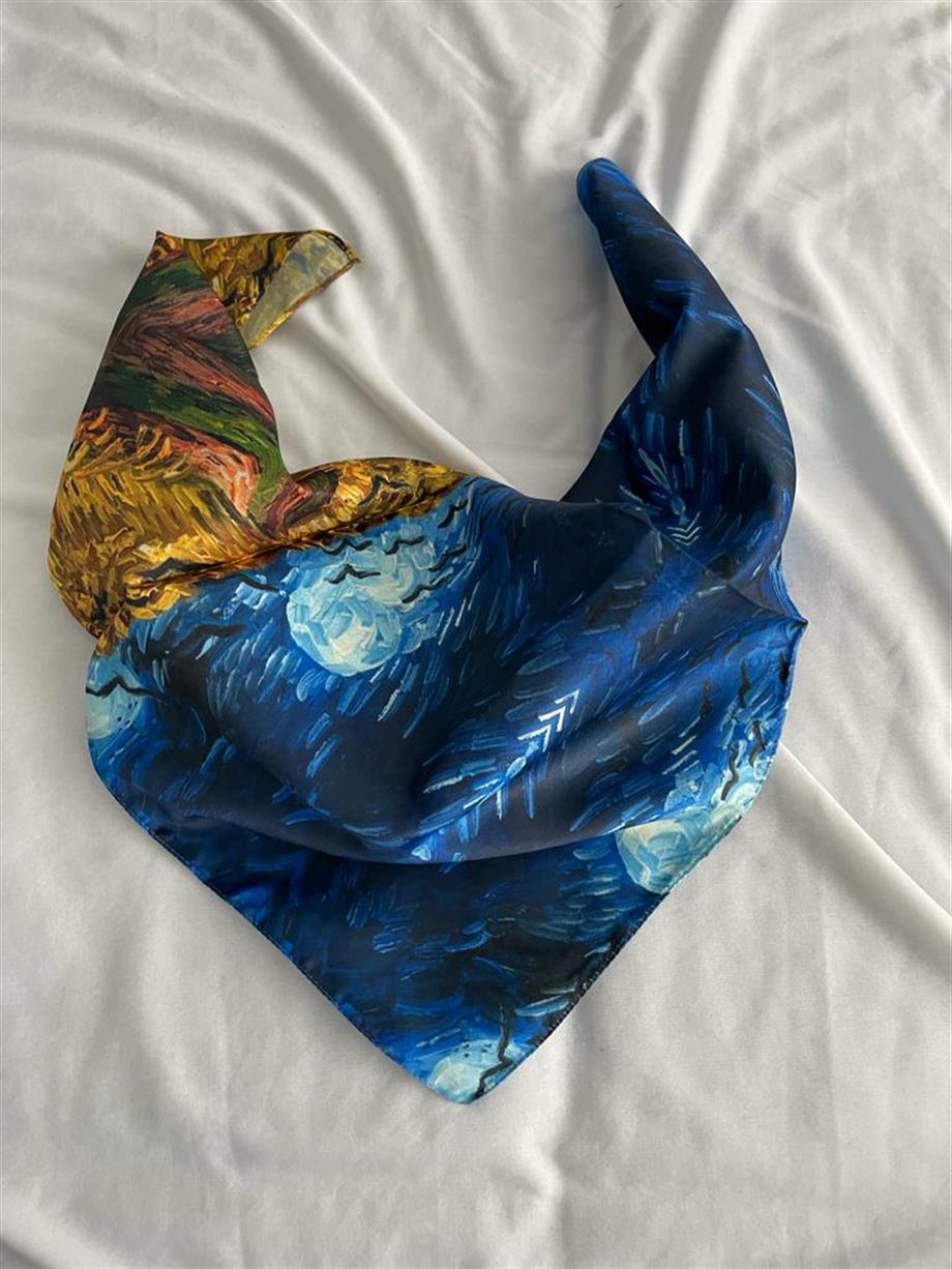 Gogh Art Saten Fular