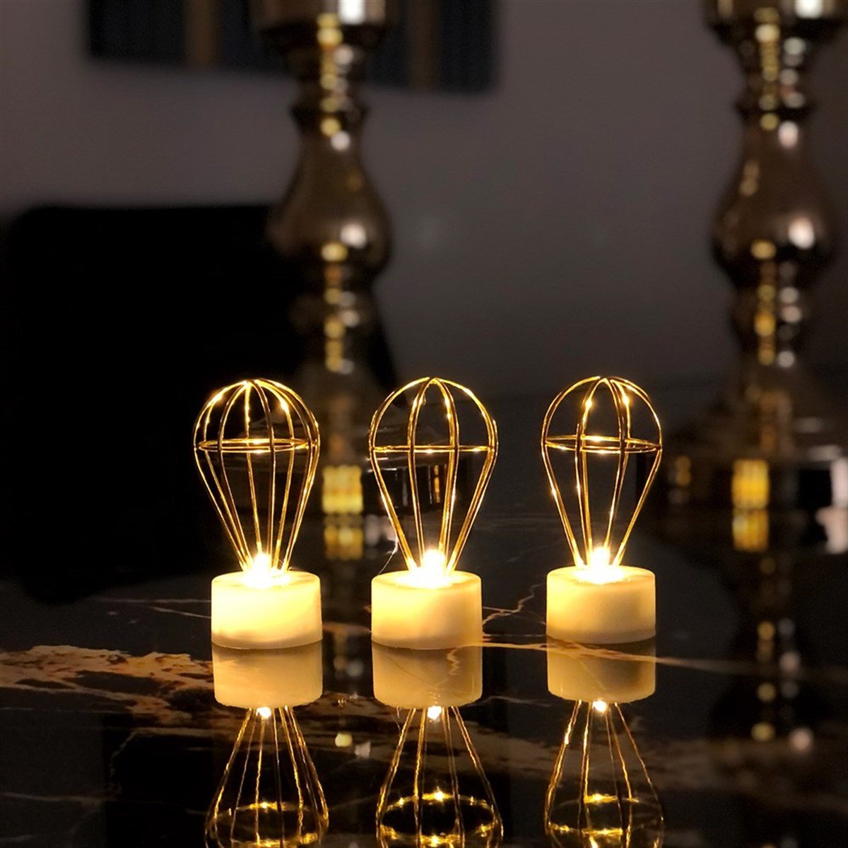Gold Uçan Balon Mini Lamba