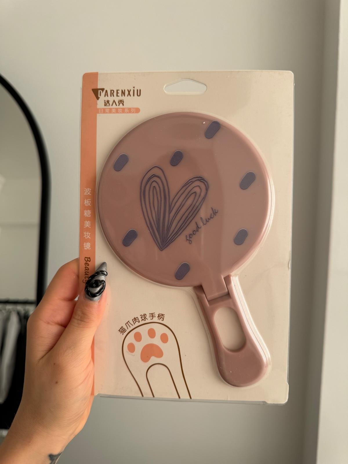 Good Luck Pati Detaylı El ve Masa Aynası Büyük Boy