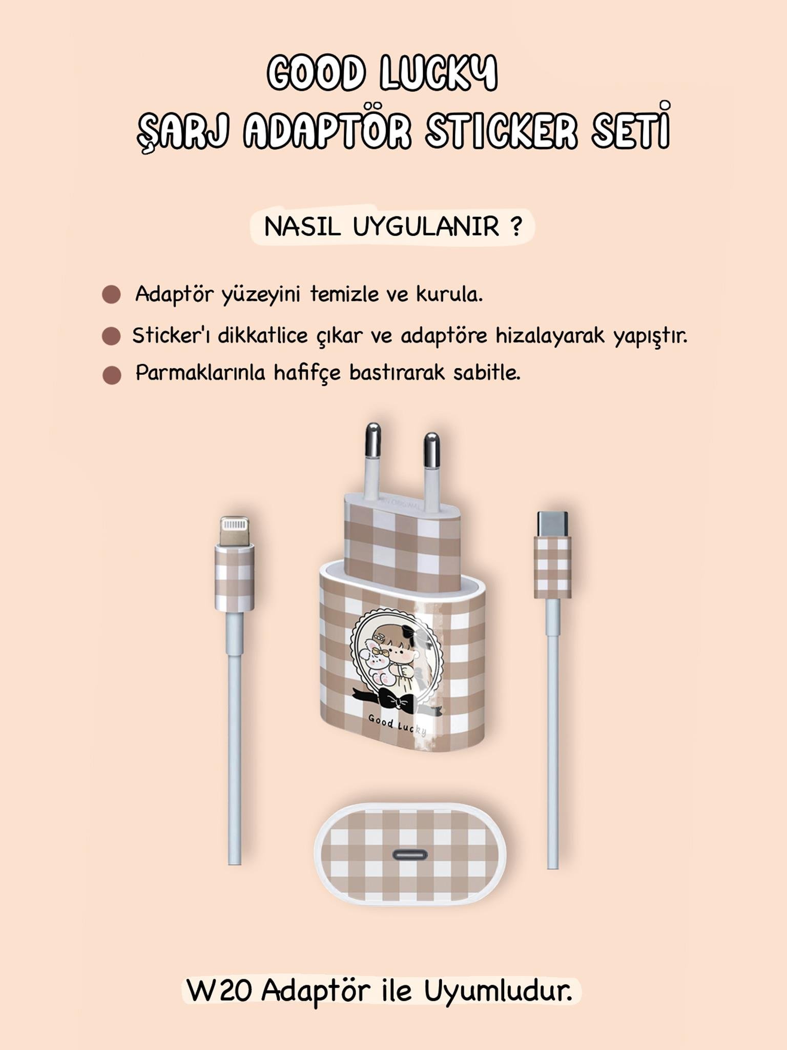 Good Lucky Şarj Adaptör Sticker Seti