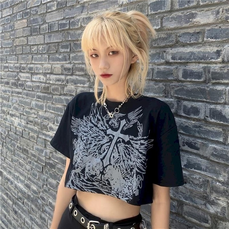 Gothic Cross For Die Siyah Yarım T-shirt