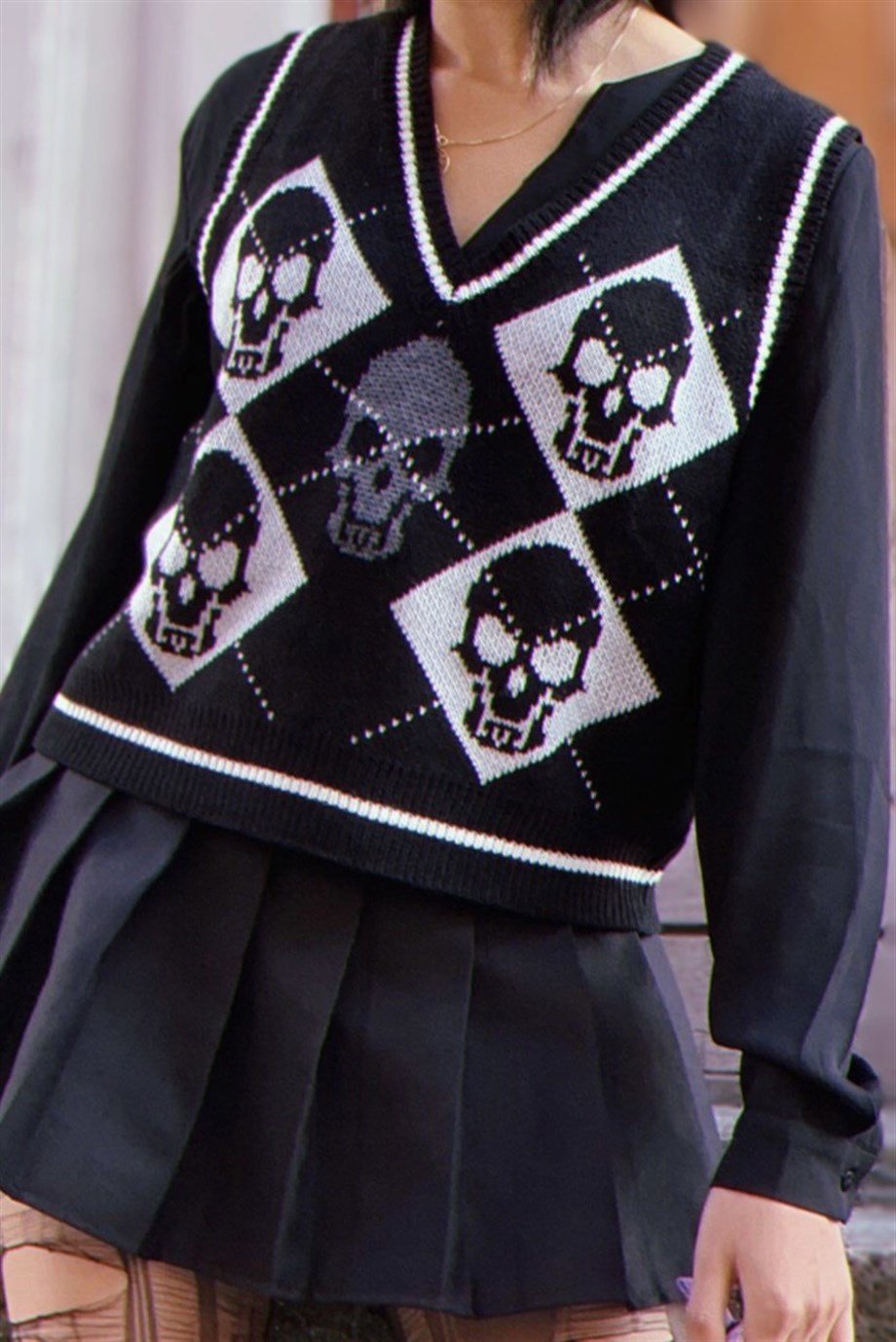 Gothic Kurukafa Süveter