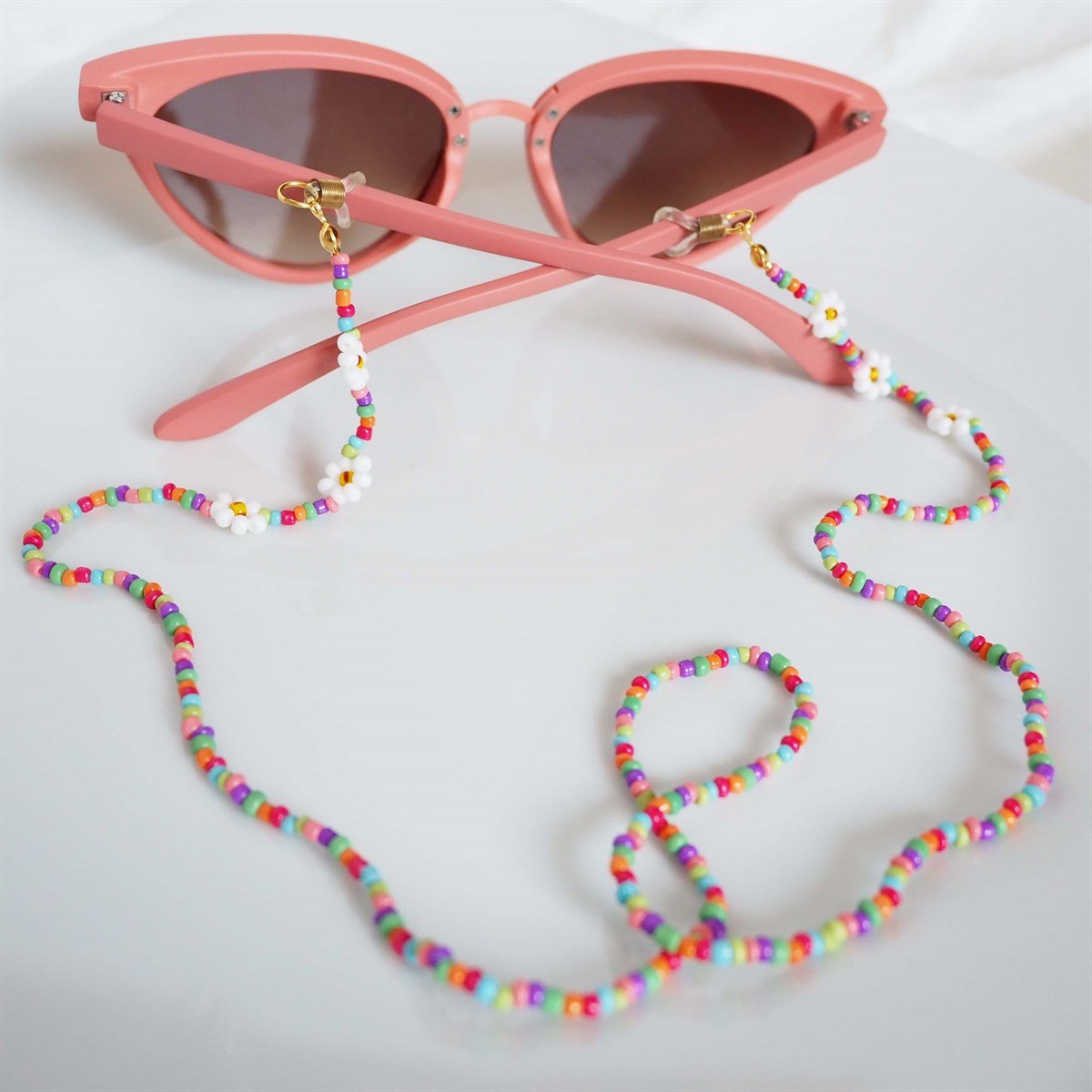 Gözlük Askısı Renkli Papatya I Handmade