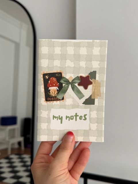 Green Collage My Notes Mini Çizgisiz Defter