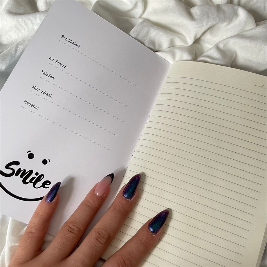 Gülüşün Bana Oksijen Tasarımlı Terzi Dikişli Defter