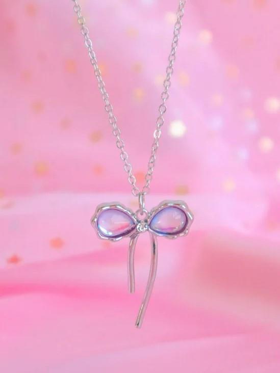 Gümüş Renk Zincirli İçi Dolu Fiyonk İthal Kolye