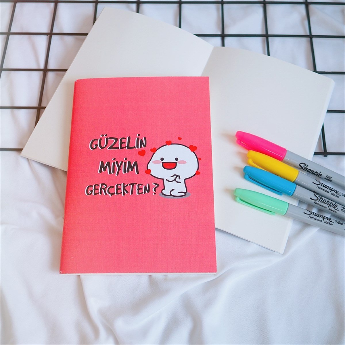 Güzelin miyim Gerçekten Baskılı Defter 
