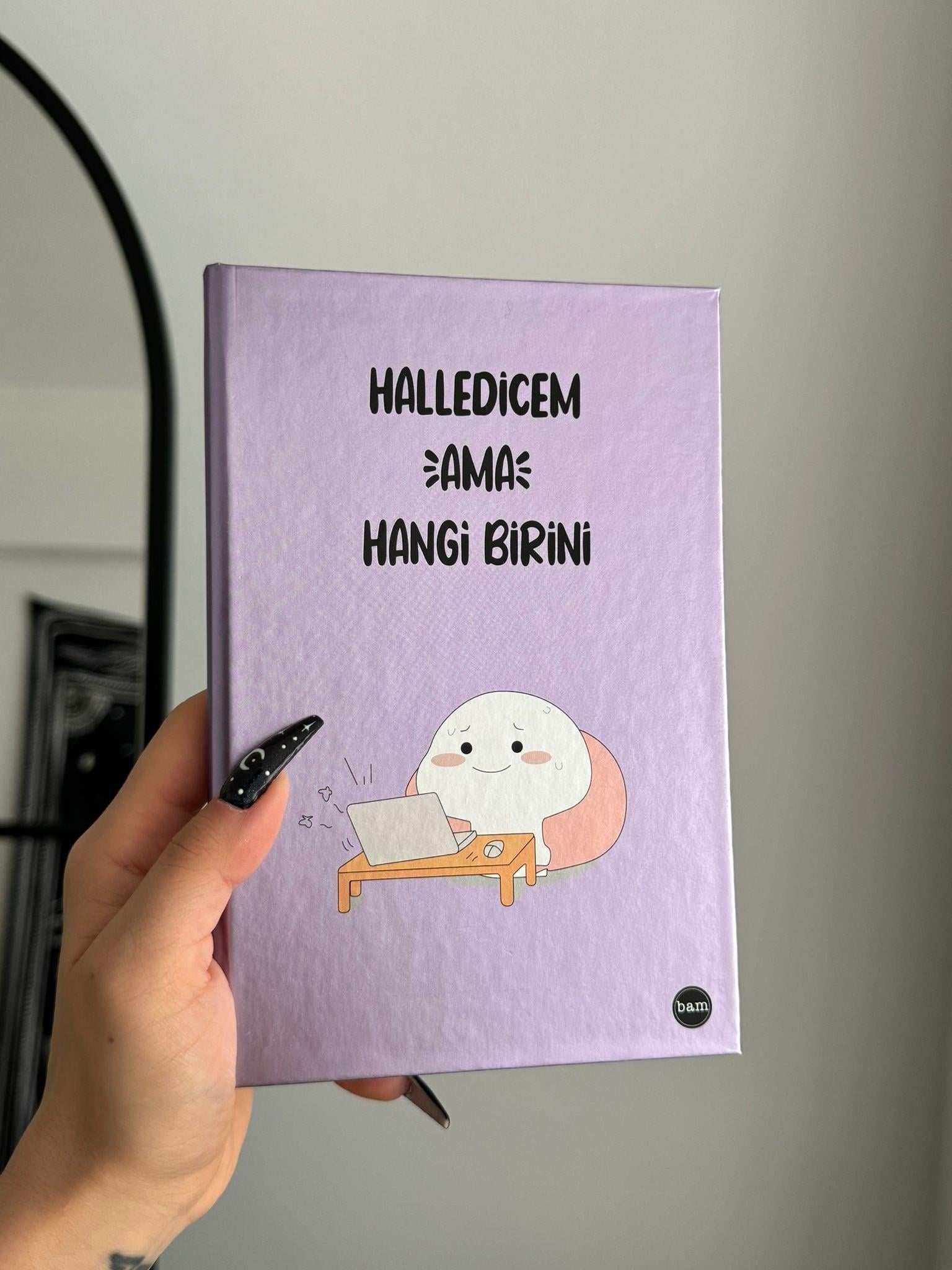 Halledicem Ama Hangi Birini Metalik Kapak Lastikli Defter