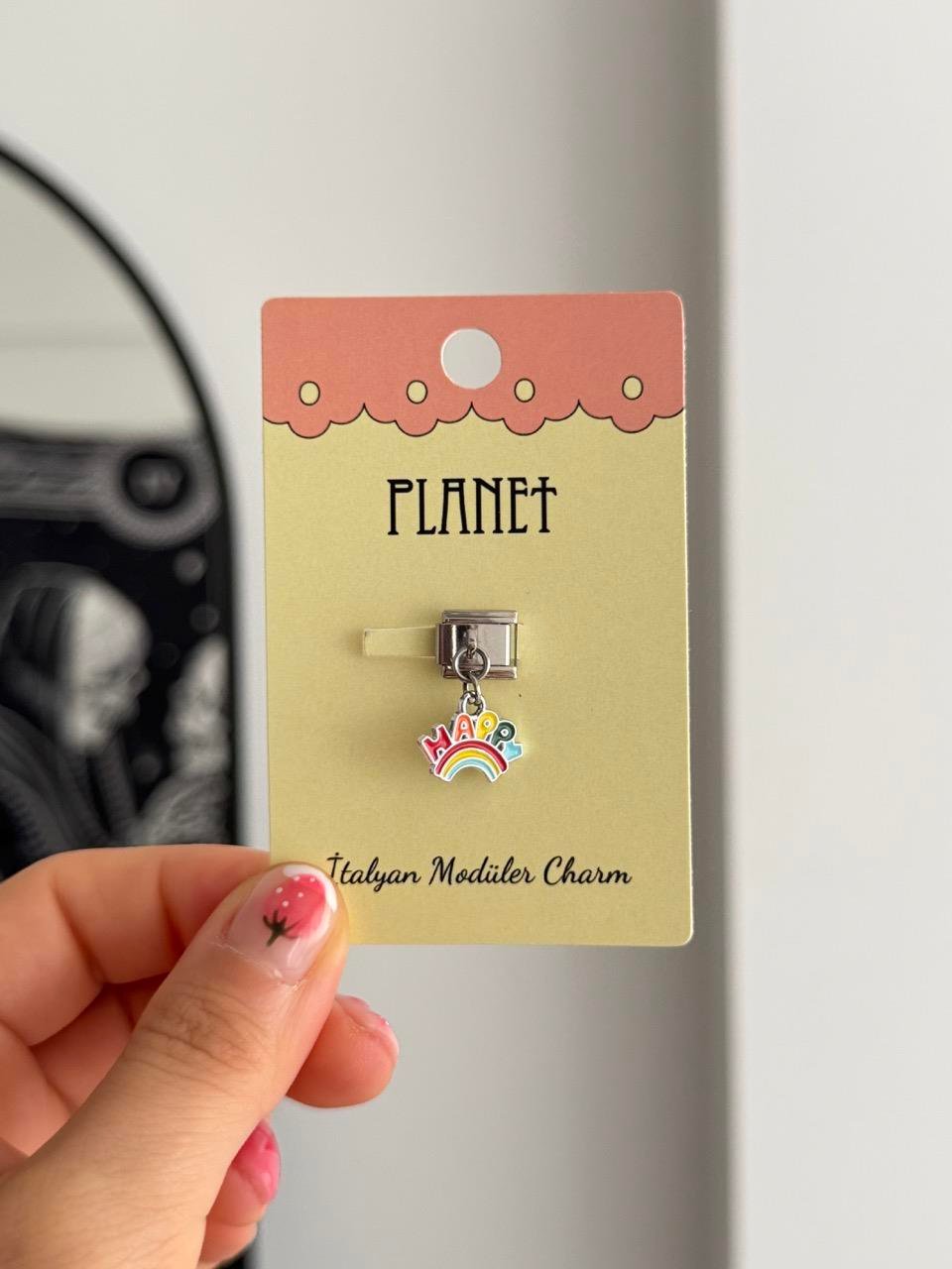 Happy Sallantılı Kartlı İtalyan Charm