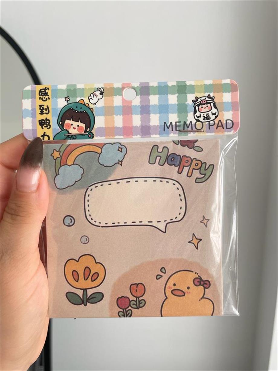 Happy Vibe Memo Pad Kare Not Defteri