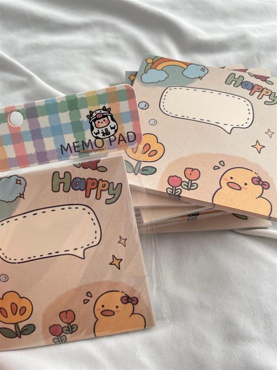 Happy Vibe Memo Pad Kare Not Defteri