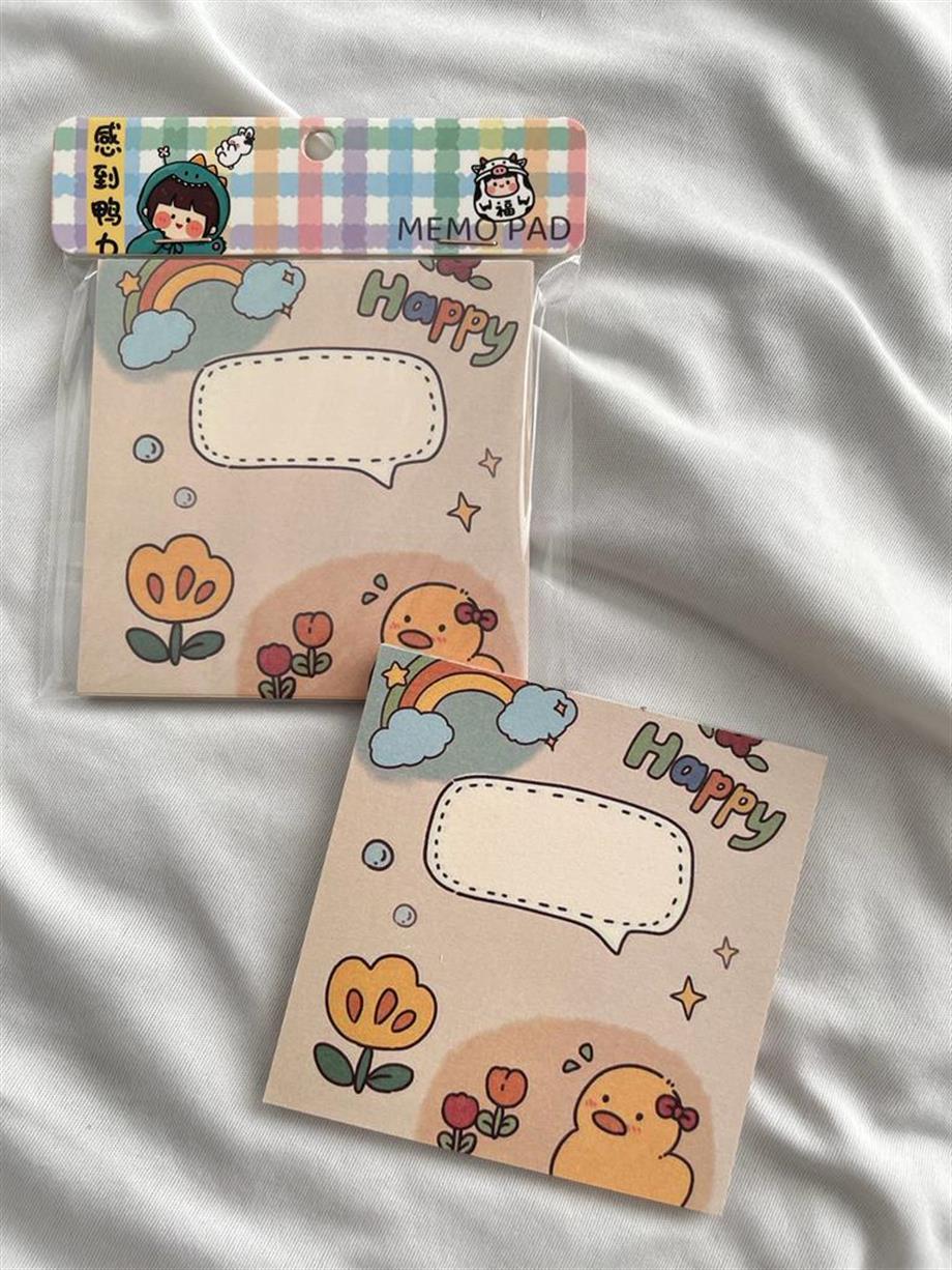 Happy Vibe Memo Pad Kare Not Defteri