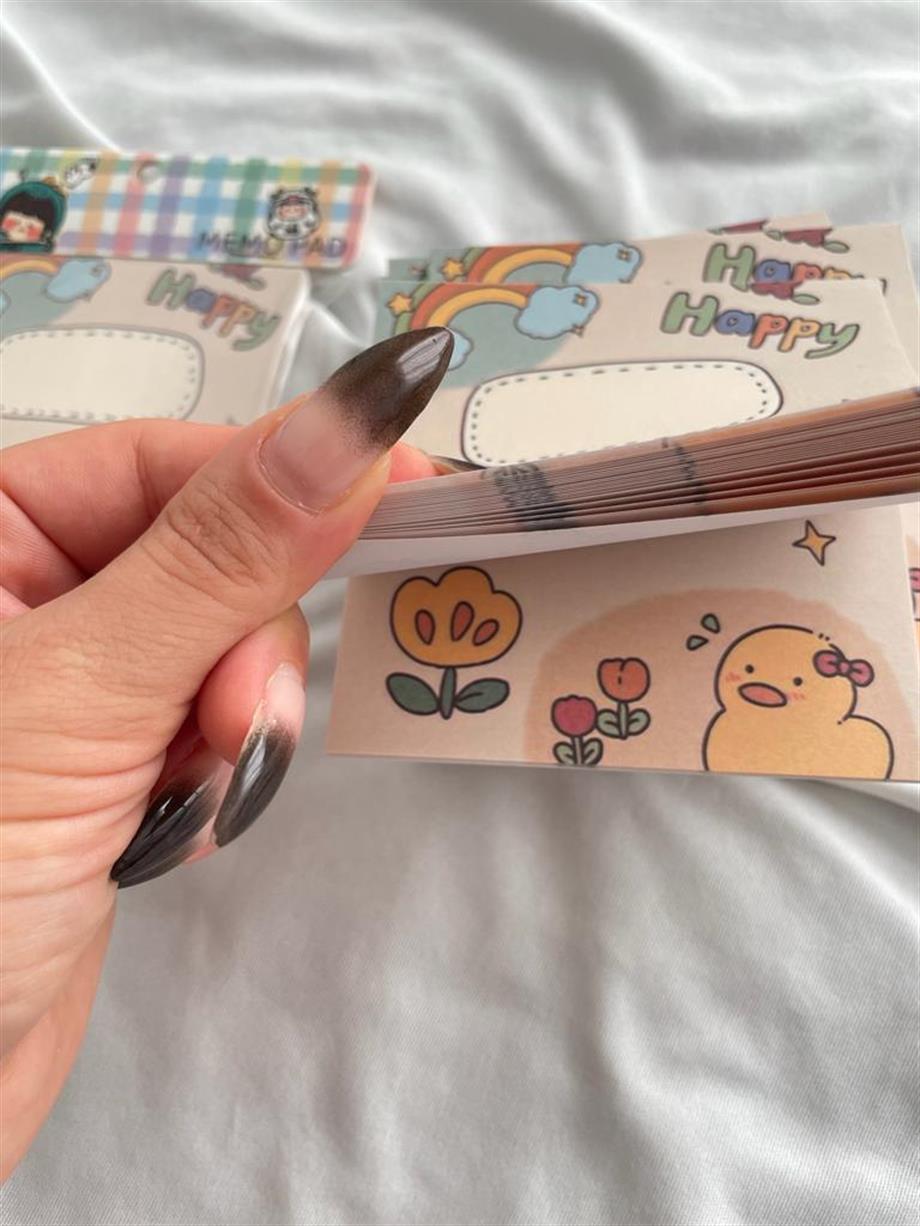 Happy Vibe Memo Pad Kare Not Defteri