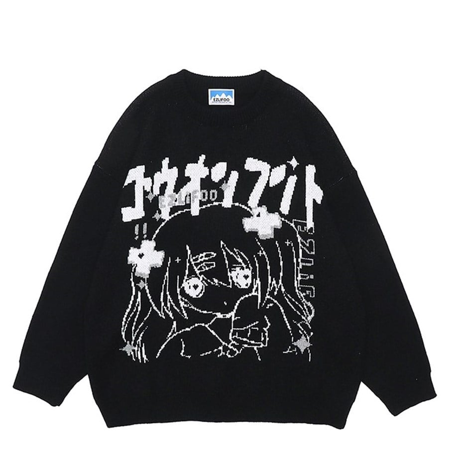 Harajuku Japanese Anime Girl Oversize Kazak