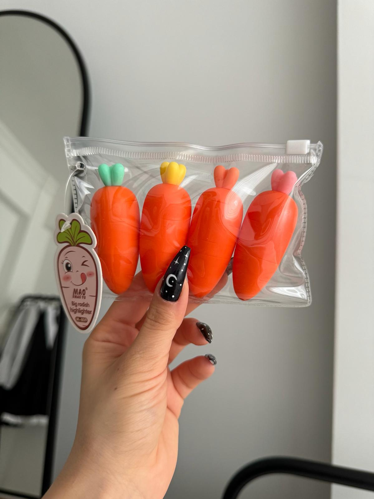 Havuç 4lü Fosforlu Kalem Seti 