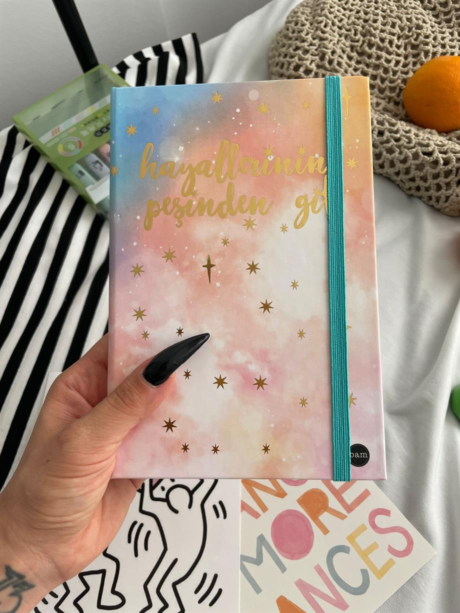 Hayallerinin Peşinden Git Lastikli Sert Kapak Defter