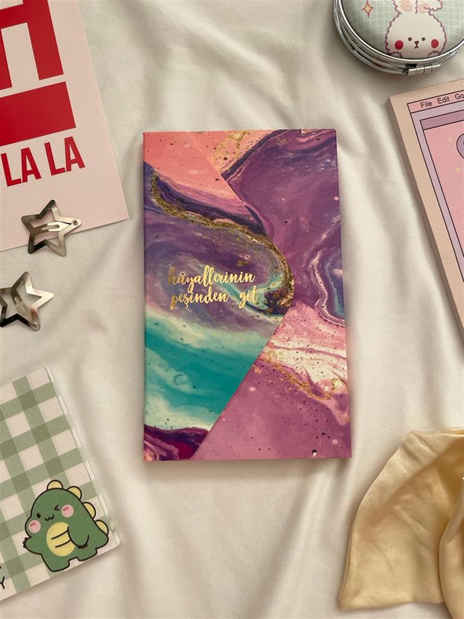 Hayallerinin Peşinden Git Tasarımlı Zarf Defter