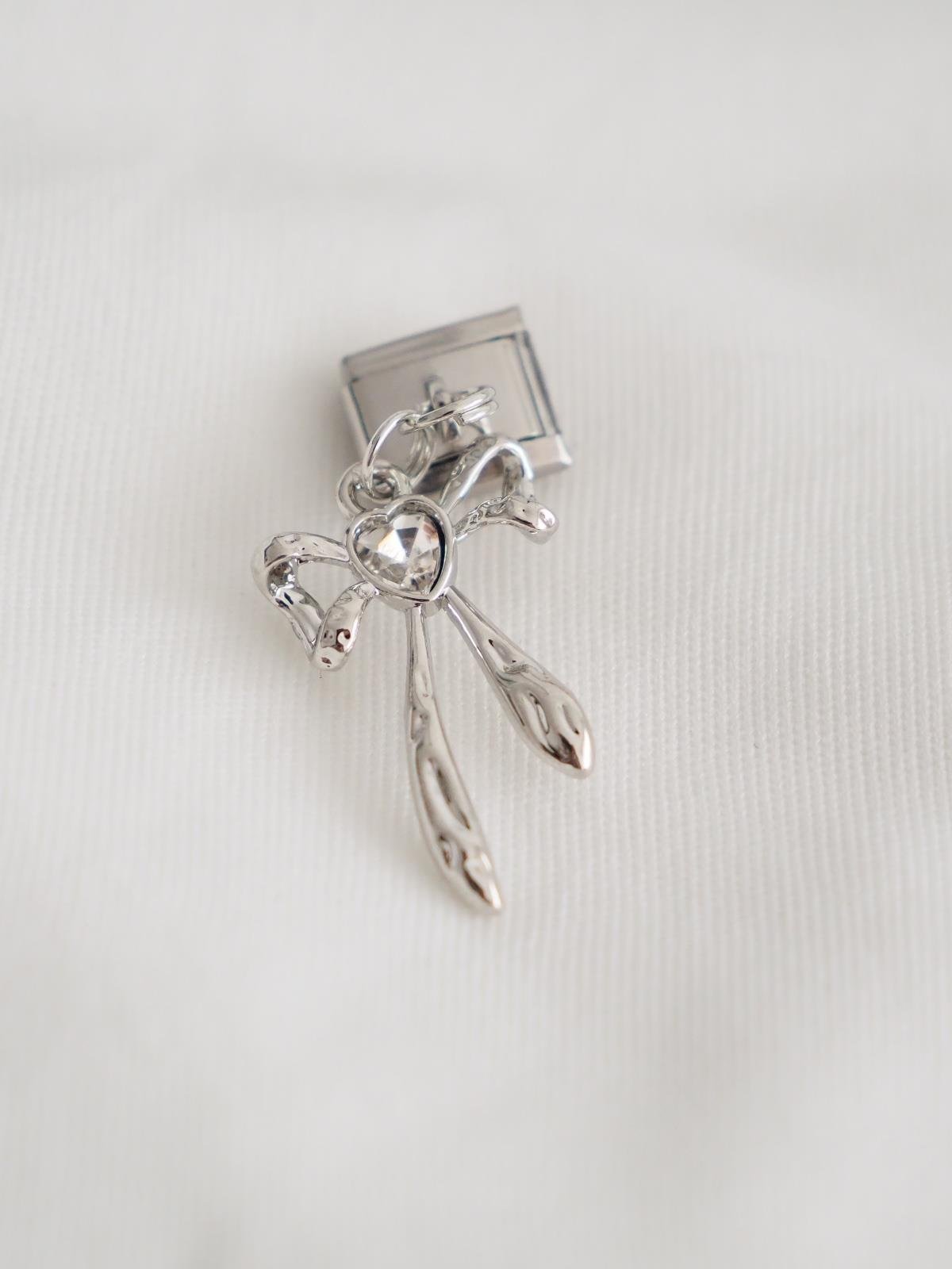 Heart Ribbon İtalyan Charm
