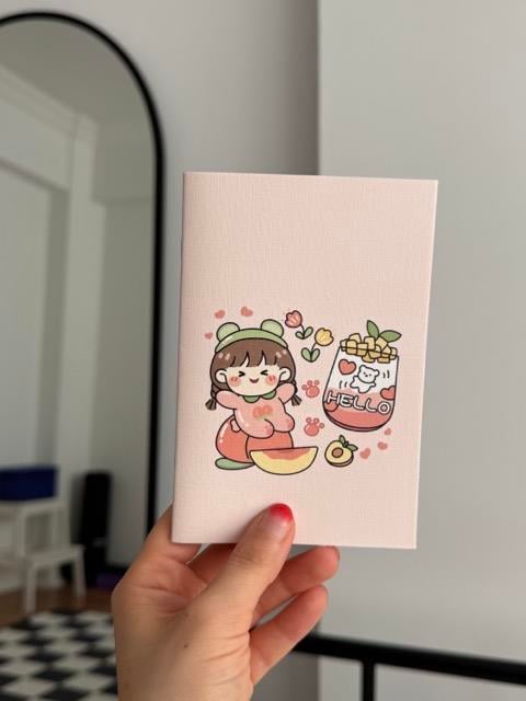 Hello Fruit Girl Mini Çizgisiz Defter