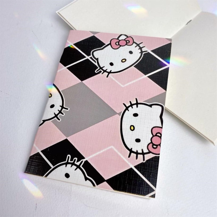 Hello Kitty Baklava Desenli Mini Çizgisiz Defter
