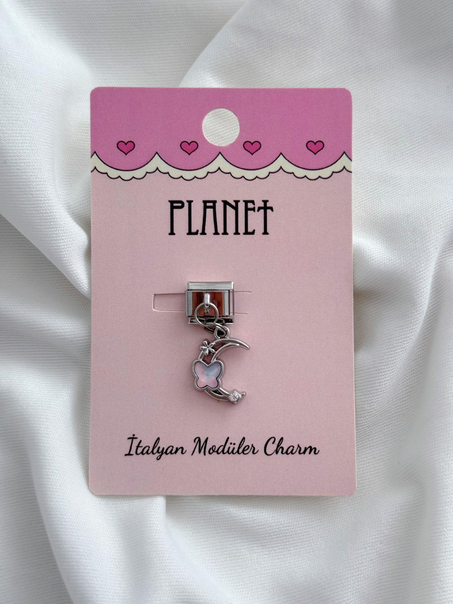 Hologram Mineli Sallantılı Kartlı İtalyan Charm