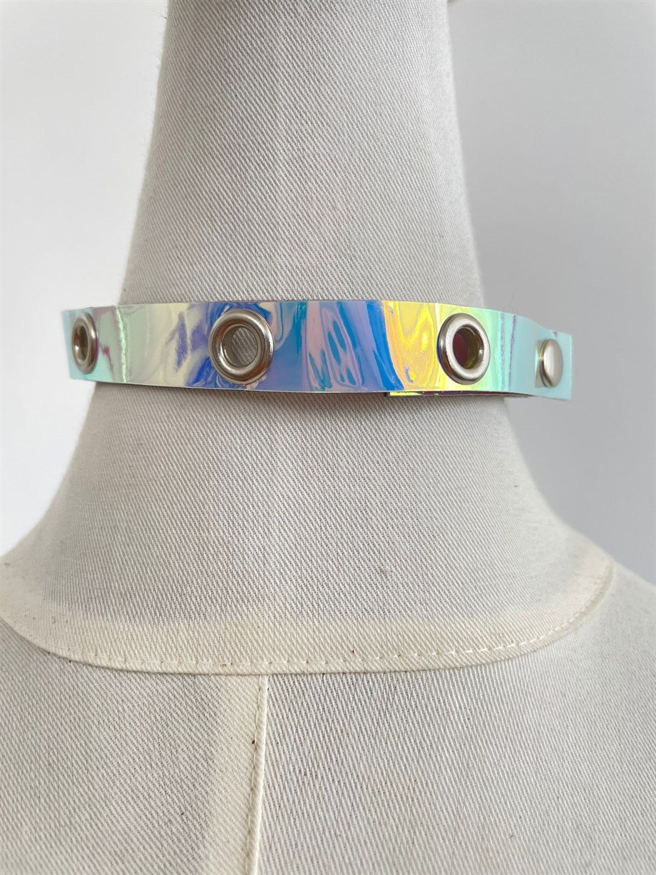 Hologramlı Choker Kolye