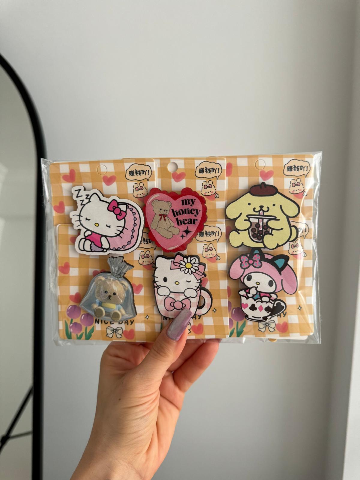 Honey Bear 6lı Ahşap Rozet Seti