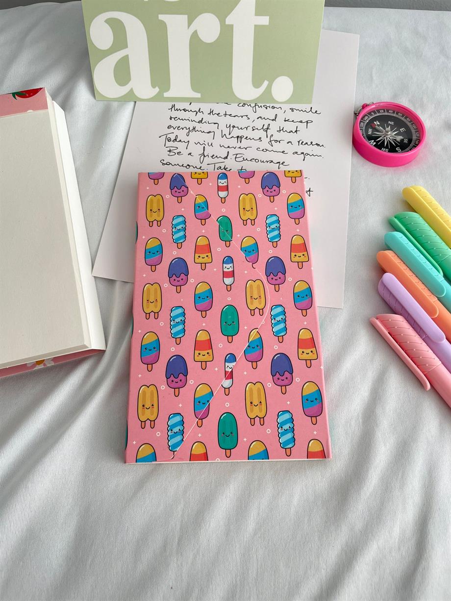 Ice Cream Tasarımlı Zarf Defter