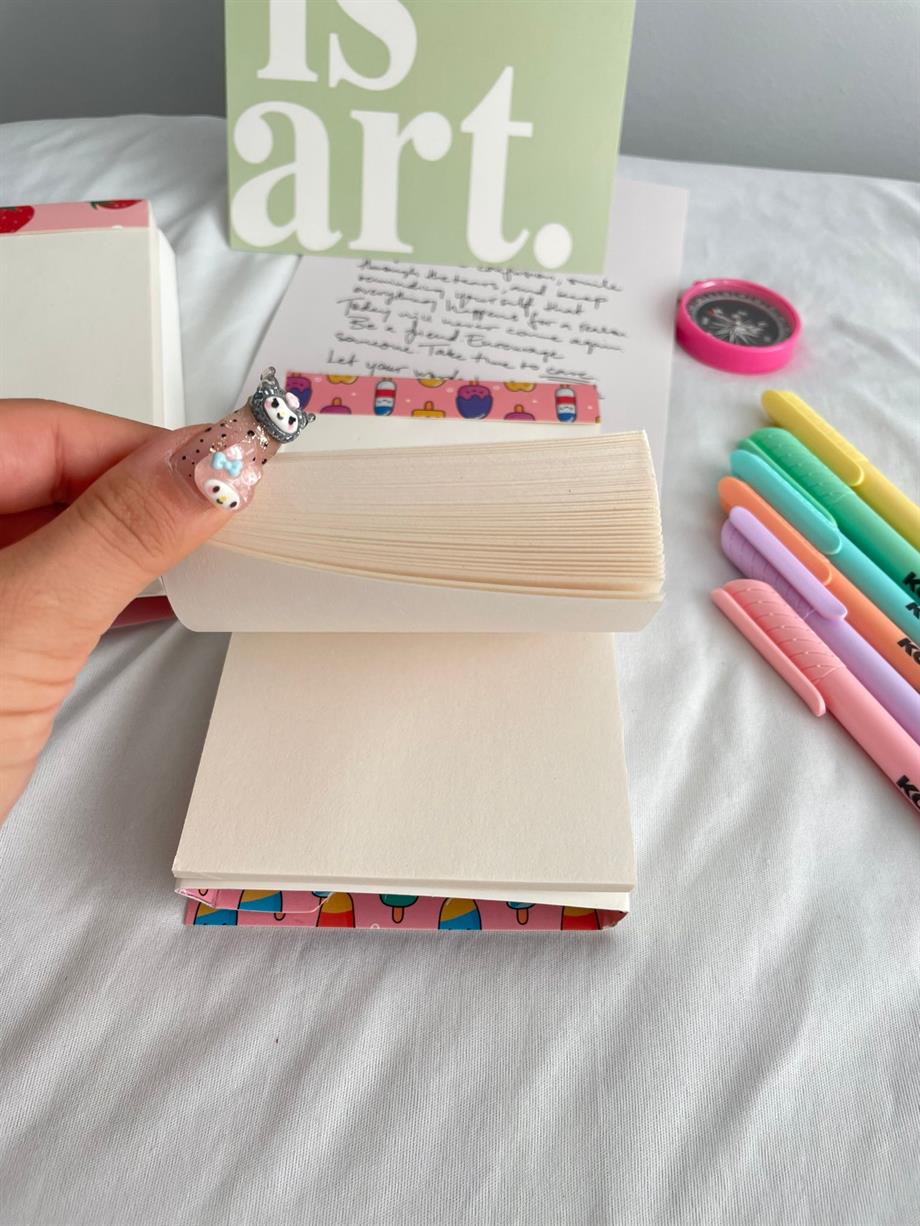 Ice Cream Tasarımlı Zarf Defter