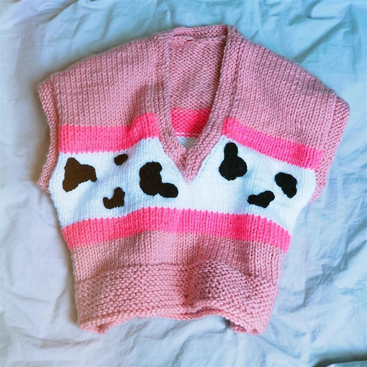 İnek Detaylı El Örmesi Süveter I Handmade