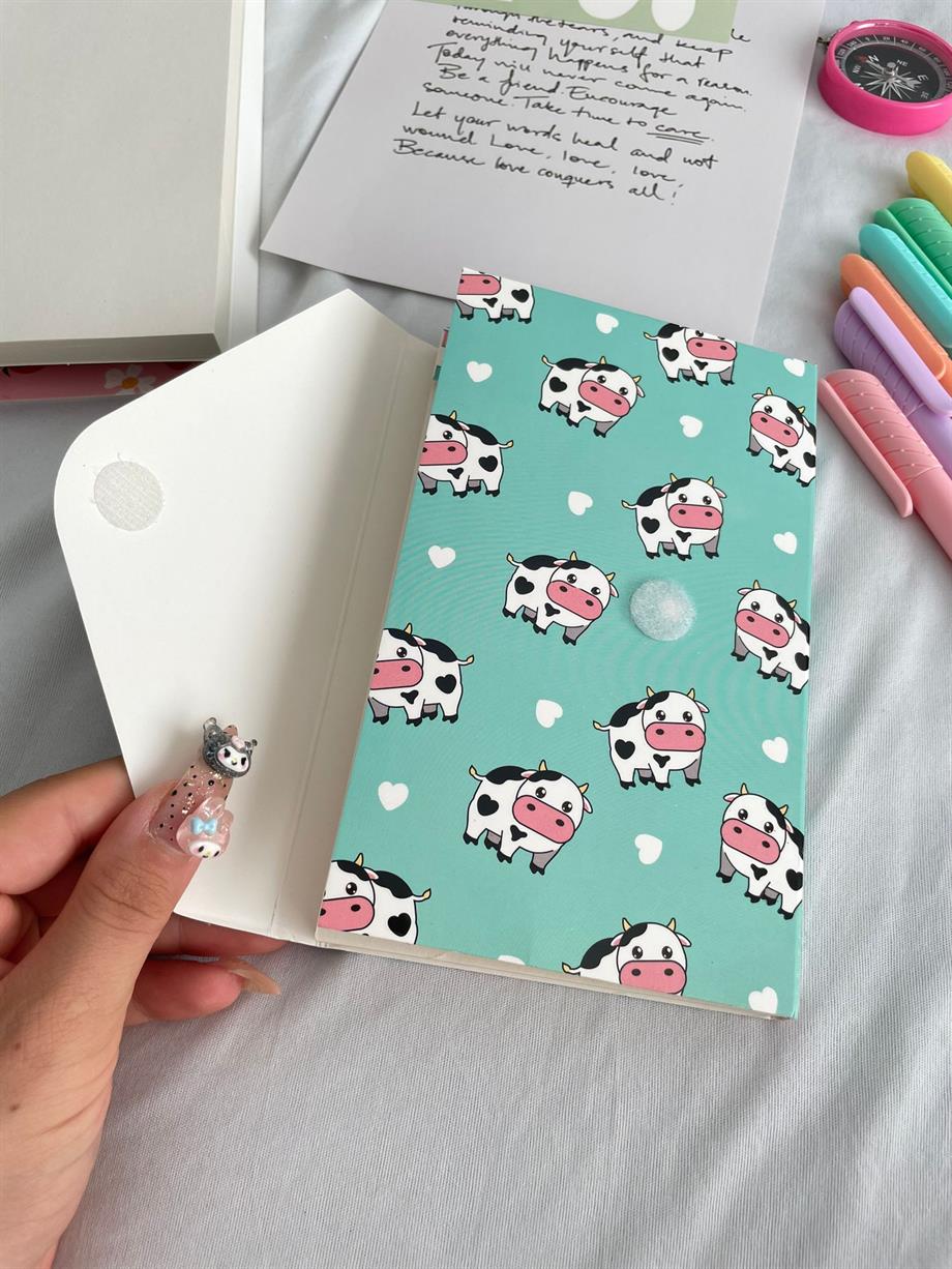 İnek Tasarımlı Zarf Defter