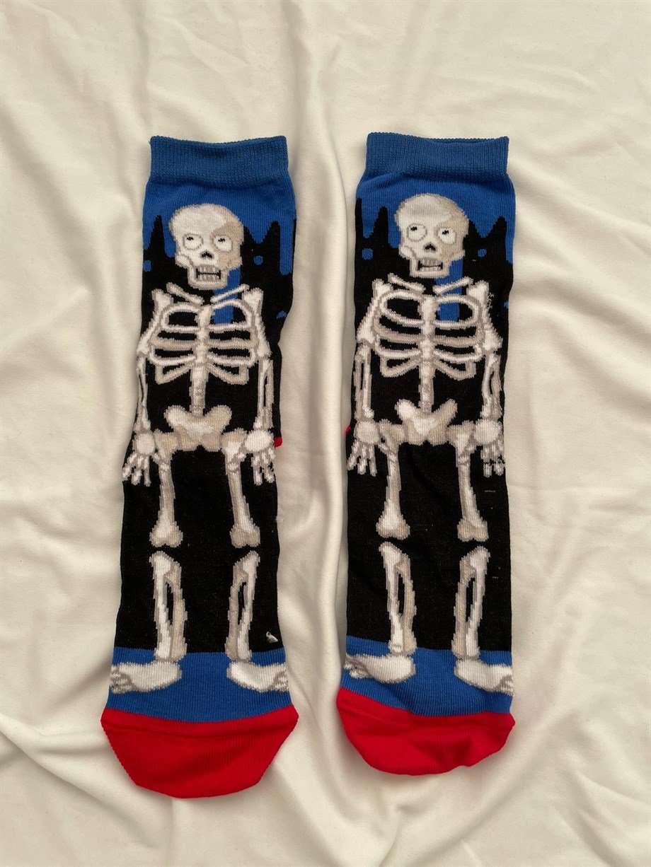 İskelet Soket Mavi Çorap