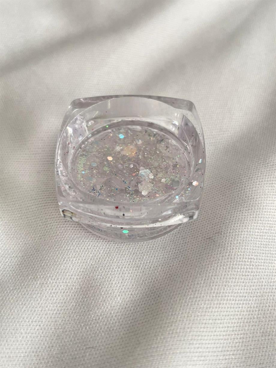 Jel Makyaj Glitter Beyaz 