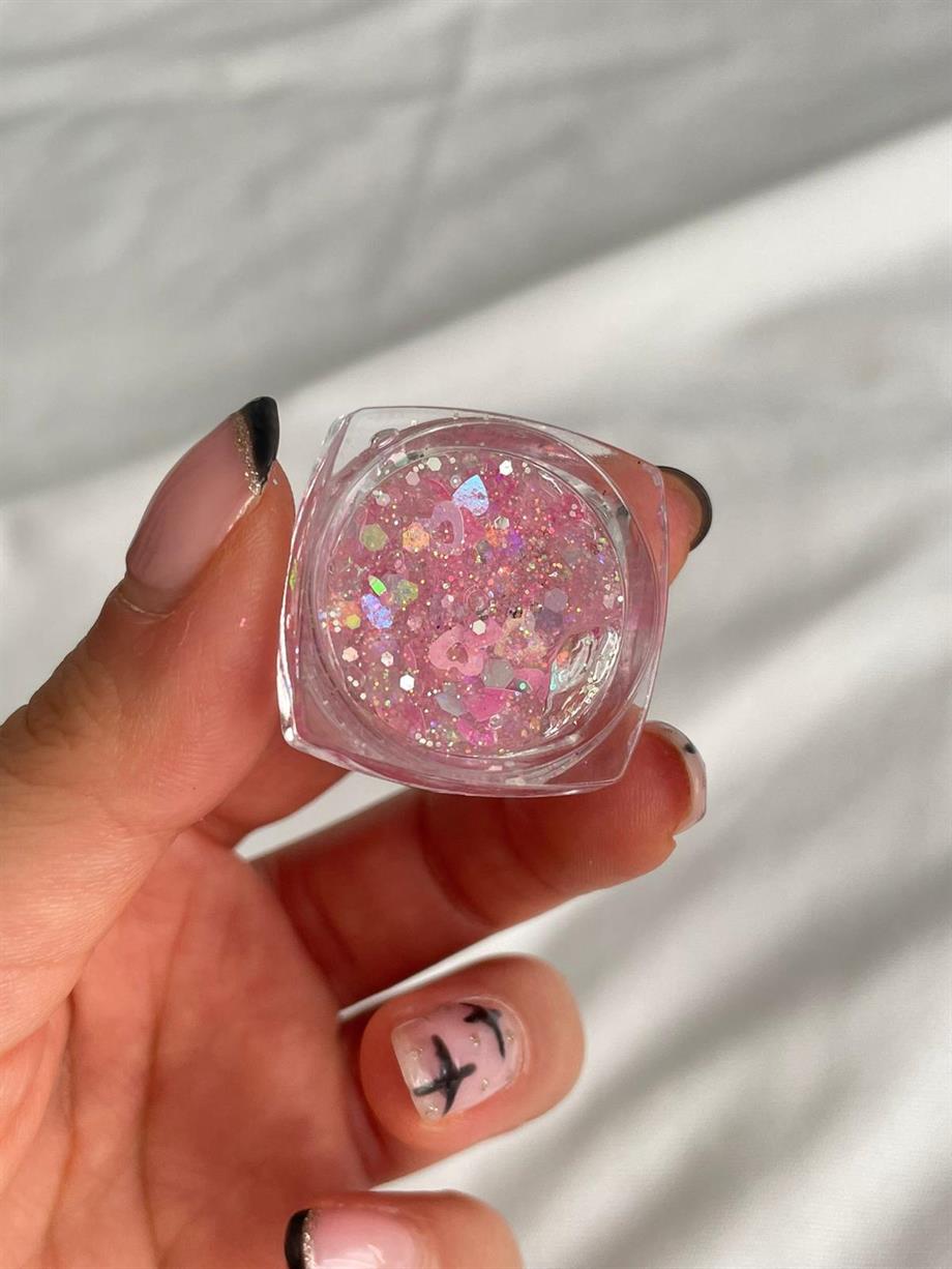 Jel Makyaj Glitter Pembe 