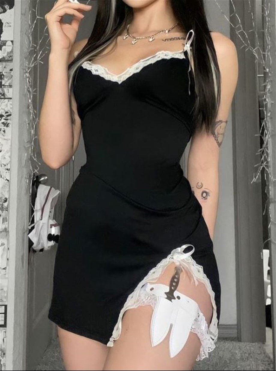 Jesica Lolita Black Elbise