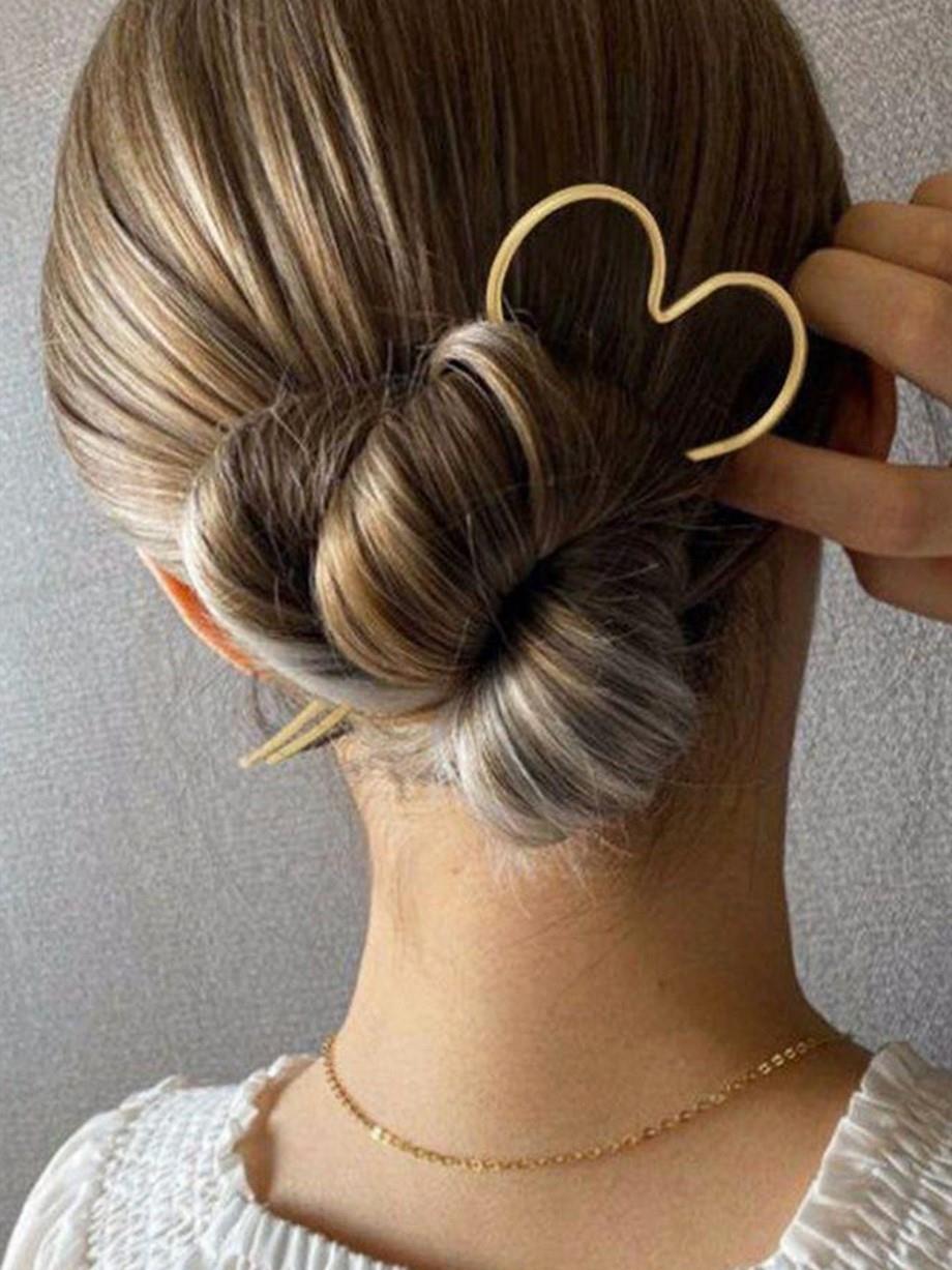 Kalp Figürlü Metal Topuz Tokası