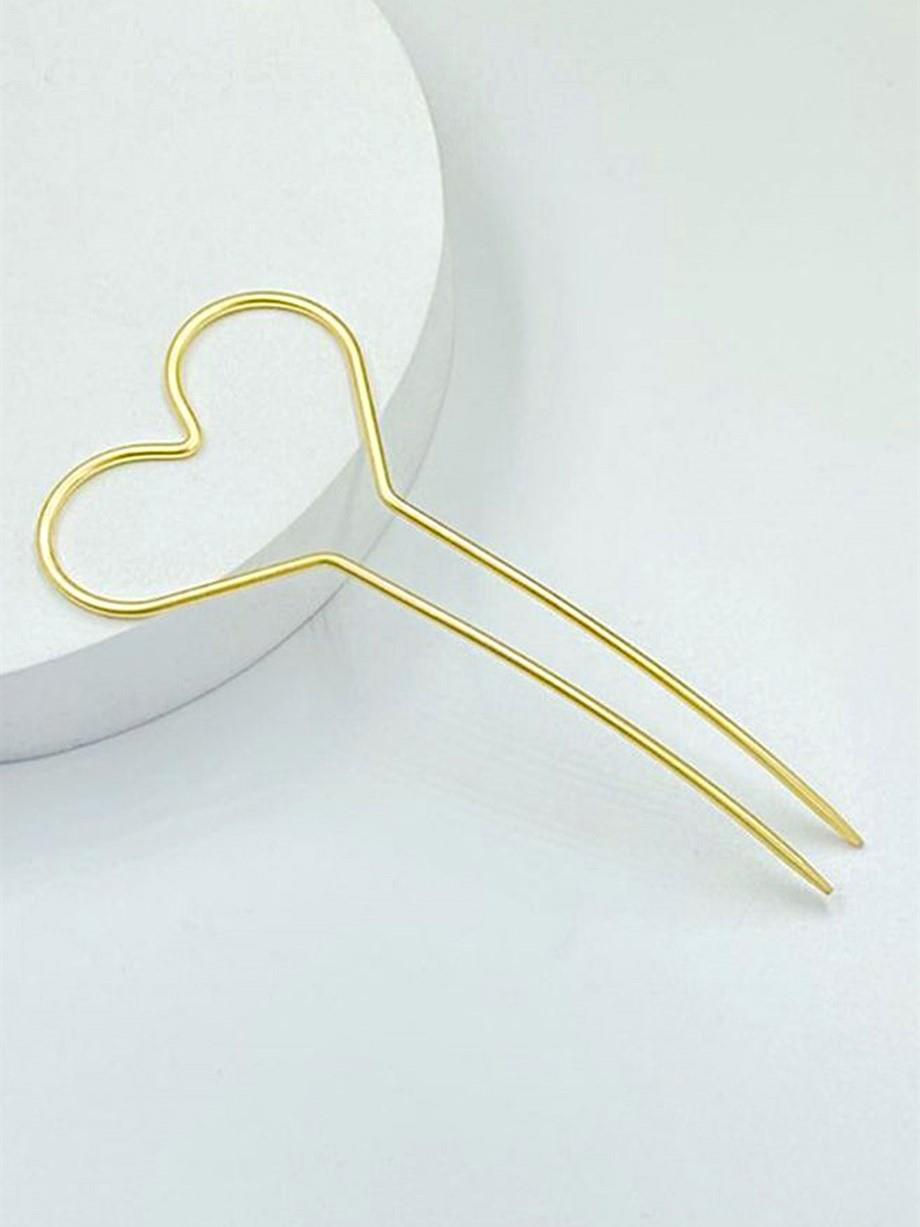 Kalp Figürlü Metal Topuz Tokası